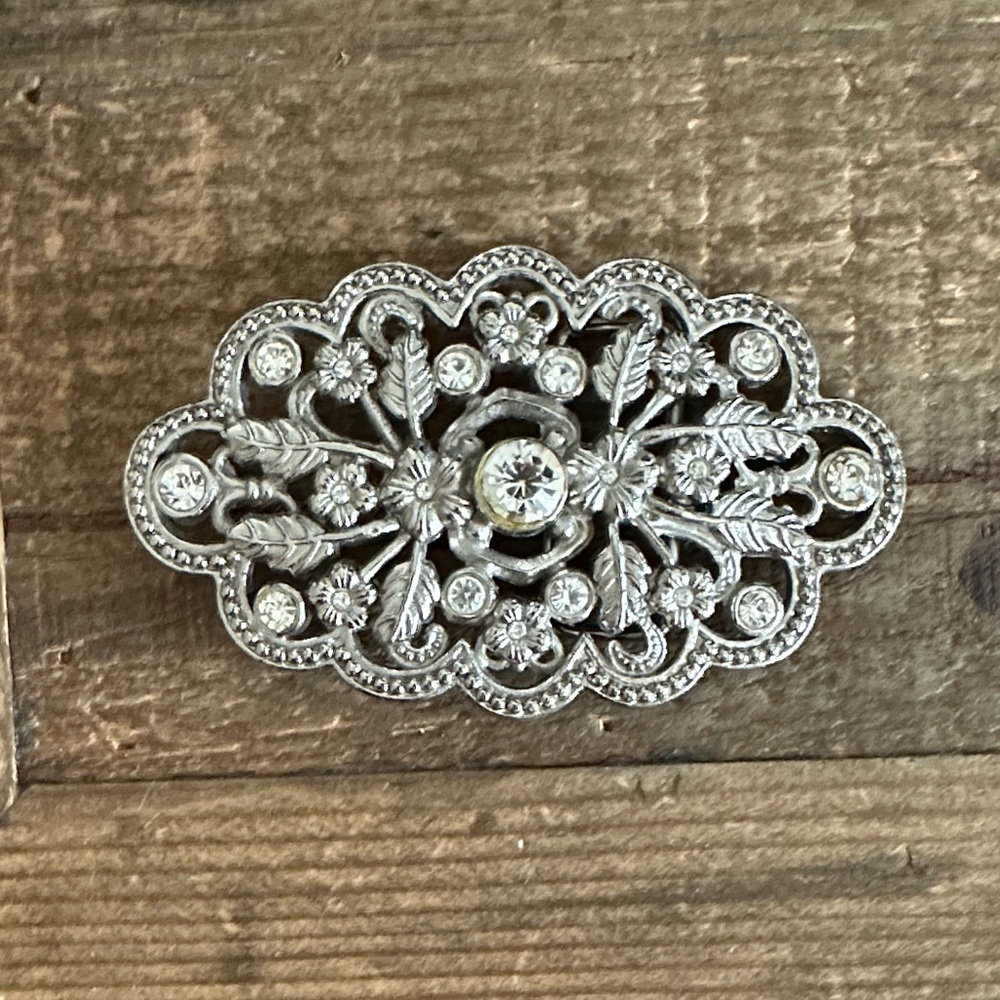 Vintage Rhinestone belt buckle